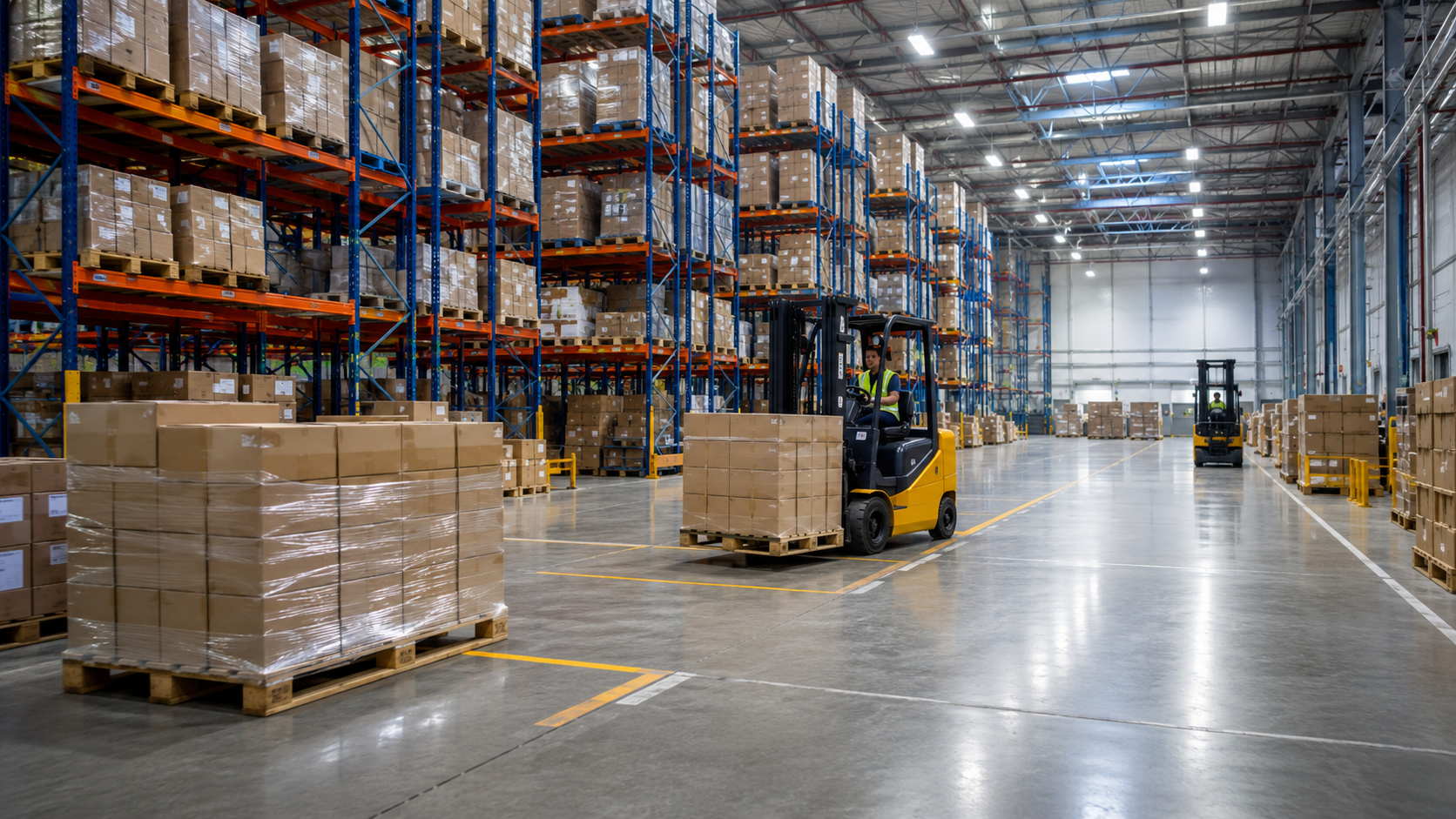Warehouse distribution aisle